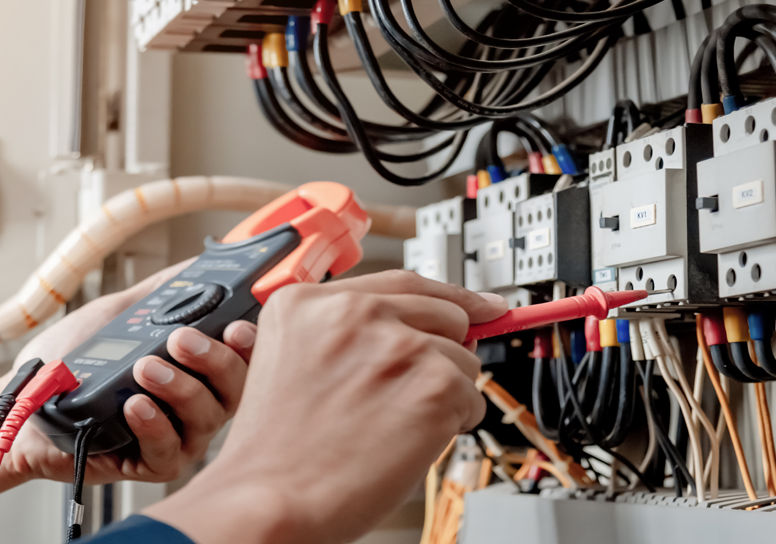 Low Voltage Electrical being checked by electrician