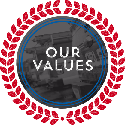 our values badge