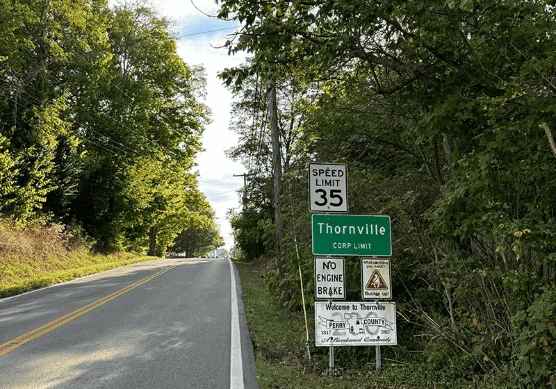 Thornville town entrance